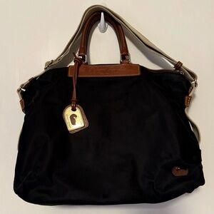 Dooney & Bourke Black Cabriolet Crossbody Weekender Satchel Bag & mini bag